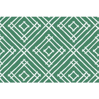 Island House Forest Green Fabric by the Yard For Sale