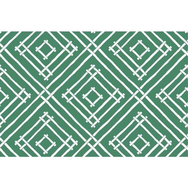 Island House Forest Green Fabric by the Yard For Sale