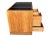 1960s Vintage Campaign-Style Oak Executive Desk With Black Leather Inlay For Sale - Image 5 of 12