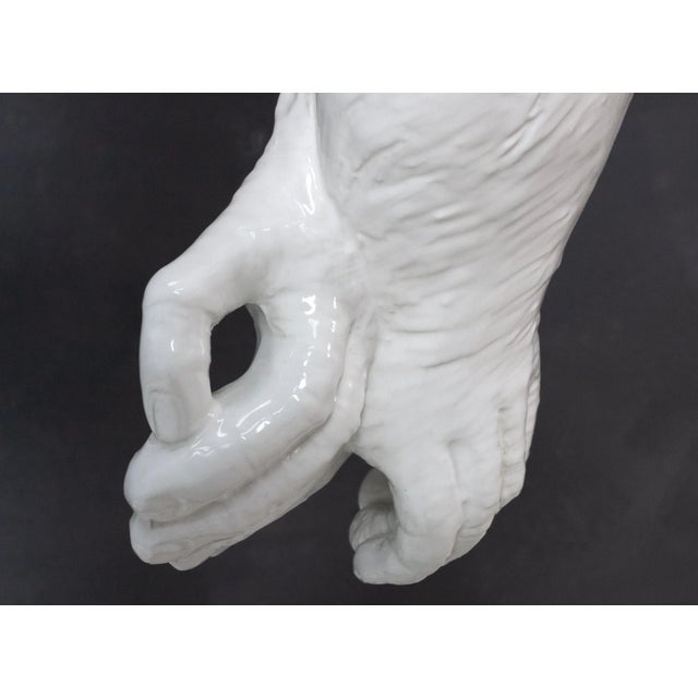 Ceramic Large Sitting Chimpanzee Playing the Panpipes, 1974 For Sale - Image 7 of 13