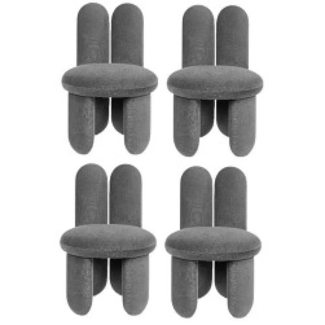 Set of 4 glazy chairs, gentle 133 by royal stranger dimensions: w 58 d 58 h 85 cm sh 50 sd 46 cm materials: upholstery...