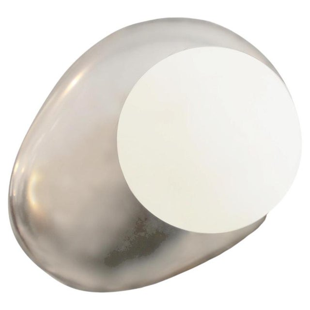 Organic Murano Glass Wall Light with Opaline Diffuser, Italy, 1970s For Sale - Image 10 of 10