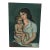 1960s Original Mother Child Oil on Board Painting For Sale