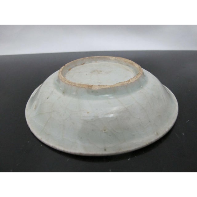 Chinese Ming Blue Porcelain Swatow Ware Figural Center Saucer Dish For Sale - Image 4 of 6