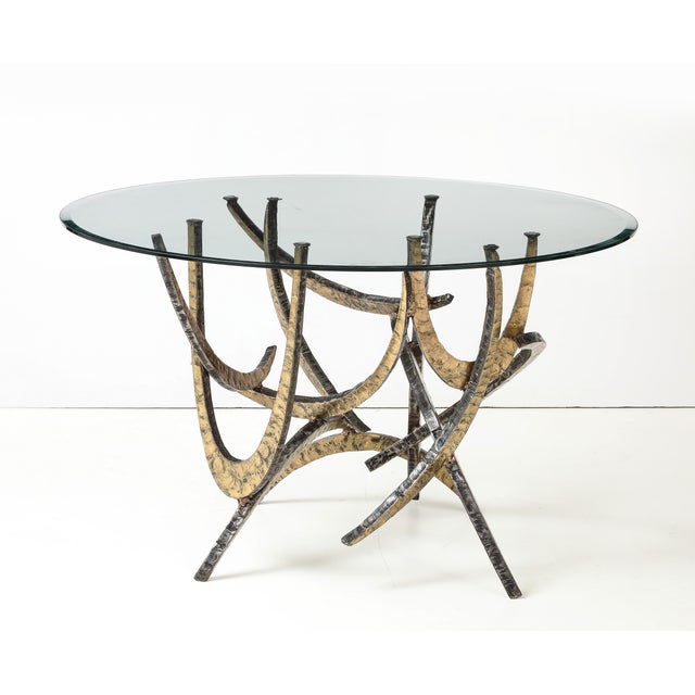 Metal Silas Seandel Cut Steel and Bronze "Ortega" Dining Table For Sale - Image 7 of 18