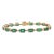 18kt Solid Yellow Gold 10.25 Ctw Genuine Emerald Diamond Tennis Bracelet For Sale