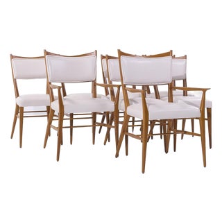 Paul McCobb for Calvin's Irwin Collection Mid Century Leather Dining Chairs - Set of 8 For Sale