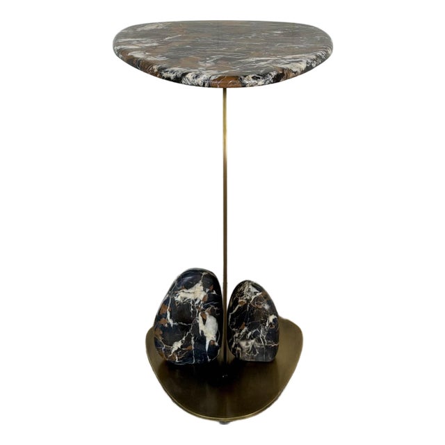 Revelation Modern Michelangelo Marble Rock Formation Accent Table For Sale