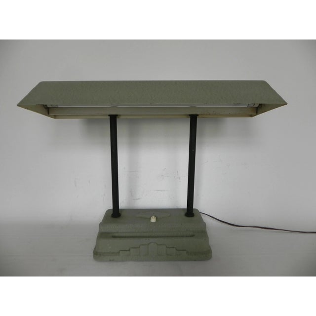 - Art Deco desk lamp with a fluorescent lamp - Produced by Sevadac in Belgium during the 1930s - The lamp is provided with...