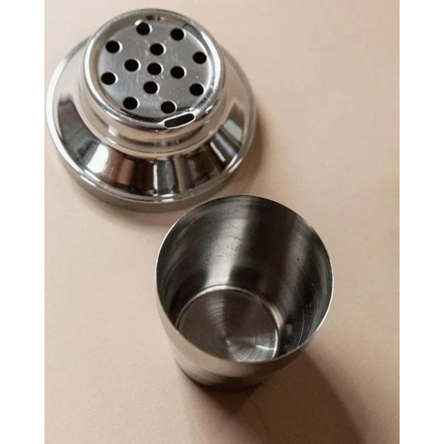 Vintage Geometric Cocktail Mixer in Stainless Steel, Italy, 1980s For Sale - Image 4 of 11