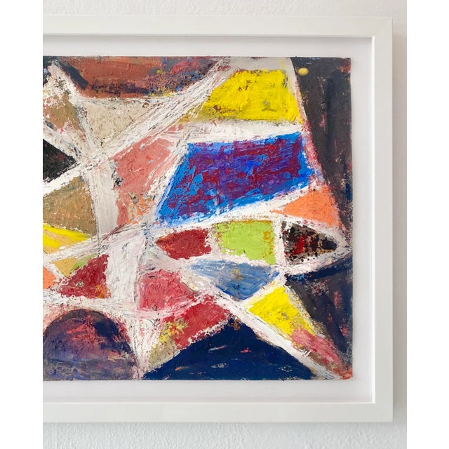 Mid-Century Modern 1960s Abstract Expressionist Original Oil Painting by Martin Rosenthal, Framed For Sale - Image 3 of 9