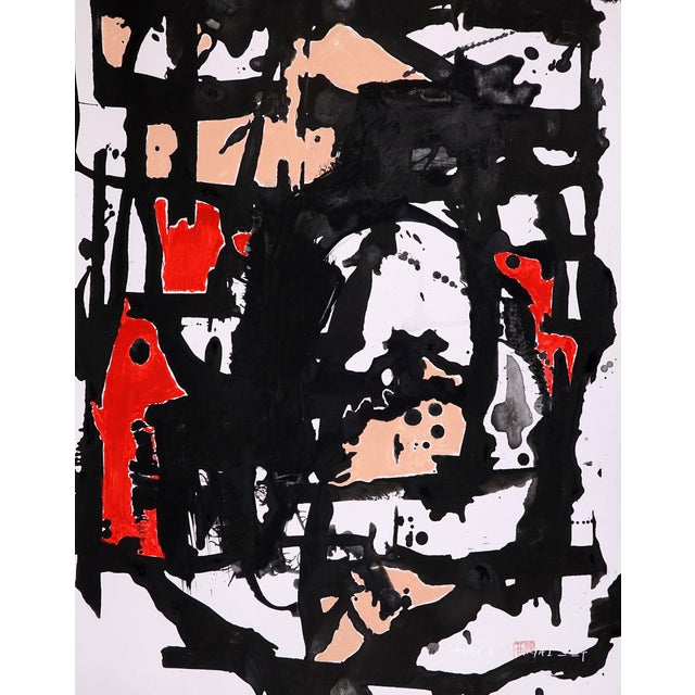 It is the bold streak of gray tones and asymmetric composition, this painting adds a cool-hued abstract look to your...