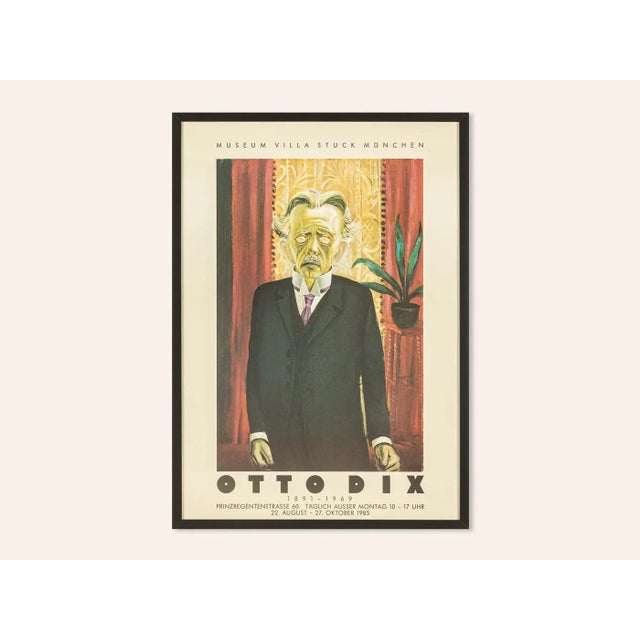 Original poster for the Otto Dix exhibition in Munich in 1985. The print shows the portrait of Dr. Heinrich Stadelmann,...