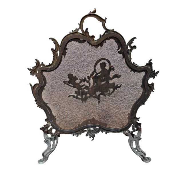Bronze Fire Screen by Charles Casier For Sale - Image 4 of 11