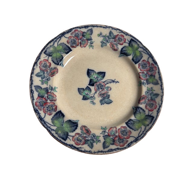Ceramic Antique Frances Morley & Co. Transferware Ironstone Dinner Plate. 10.25" Diameter. 7 Plates Available For Sale - Image 7 of 10