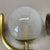 Minimalist Brass and Glass Ball Wall Light Sconces, Italy 1970s, Set of 2 For Sale - Image 4 of 17