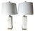 Pair of Bethel International Alabaster & Brass Table Lamps - Like New For Sale