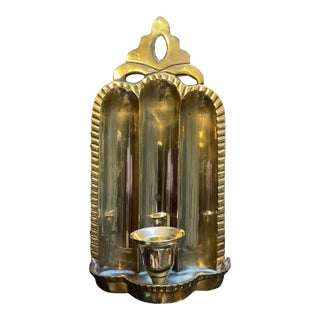 1970s Brass Candle Sconce For Sale