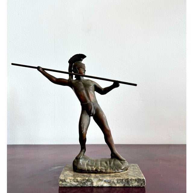 Grand Tour Vintage Grand Tour Bronze Gladiator Statue For Sale - Image 3 of 8