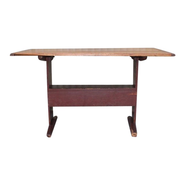 18th Century Original Red Painted Hutch Table Chairish