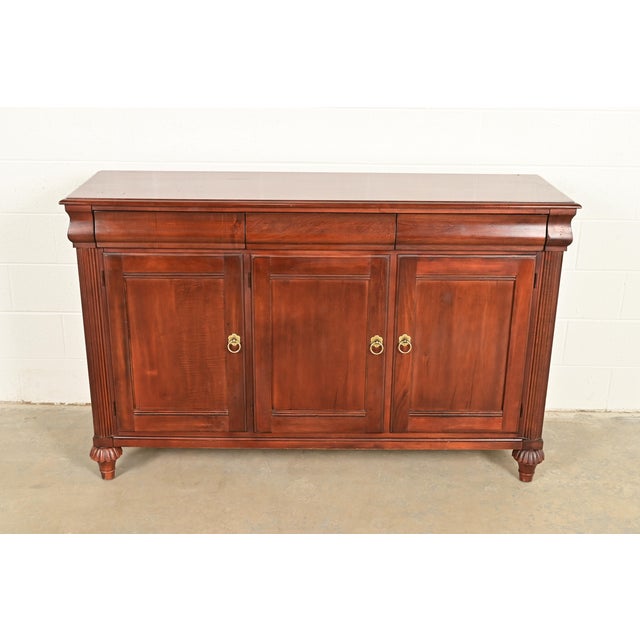 A gorgeous British Colonial or French Regency Louis XVI style sideboard, credenza, or bar cabinet By Ethan Allen USA, Late...