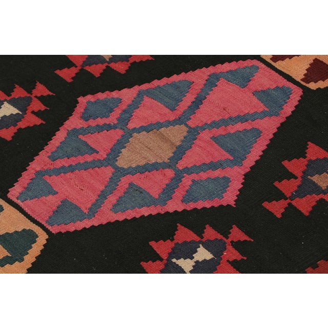 Vintage Persian Kilim in Red & Black With Colorful Medallion Patterns by Rug & Kilim For Sale In New York - Image 6 of 7
