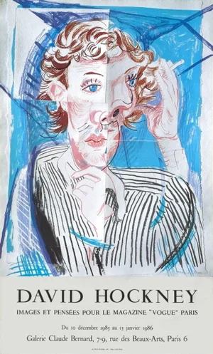 1986 David Hockney Galerie Claude Bernard - Vogue Poster