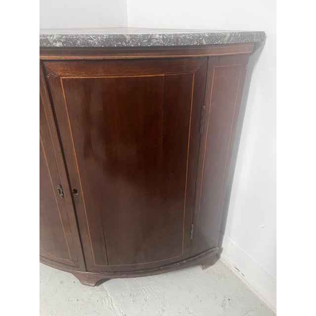 Louis XVI Style Demi-Lune Corner Cabinet, 19th Century For Sale - Image 4 of 10