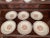 Offered is a lovely vintage set of bowls by The Edwin M Knowles China Co. This set features a floral design with 22 karat...