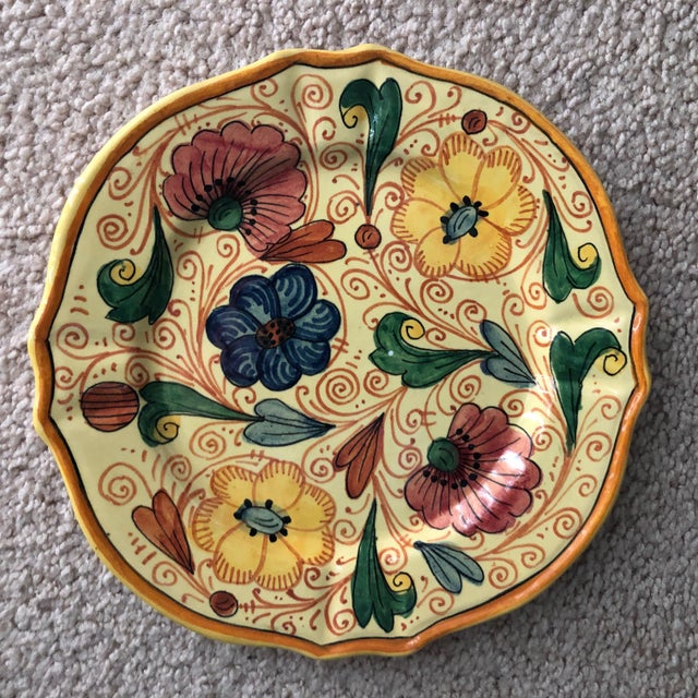 Italian Faience HandPainted PlatesSet 10Signed Chairish