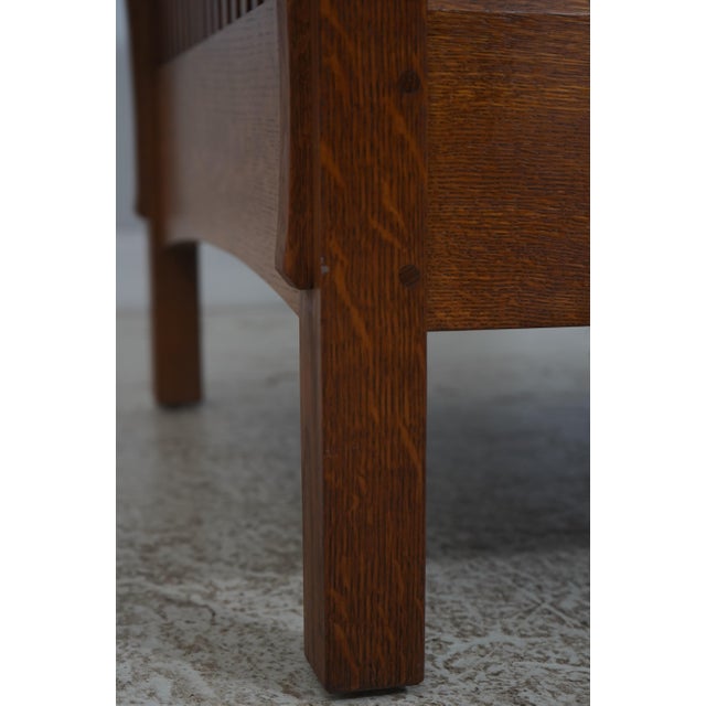 Stickley Mission Oak Prairie Club Chair For Sale - Image 9 of 18