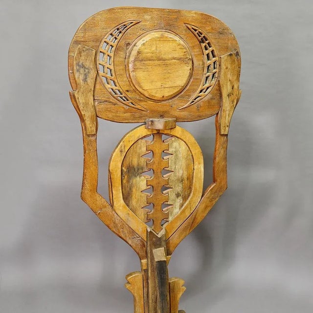 Vintage Wooden Atlante Sculpture by Luciano Bertolotto, Italy, 1980s For Sale - Image 10 of 11