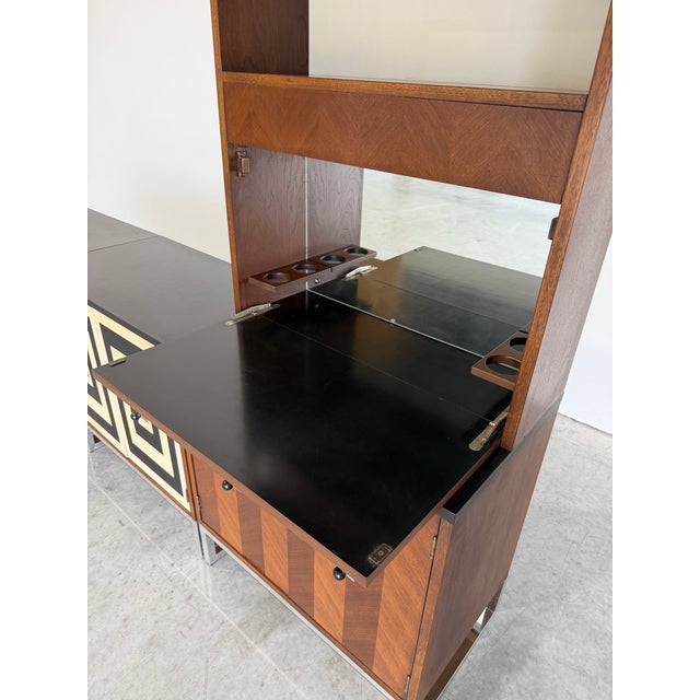 Thomasville Mid Century Modern Modular 4pc Wall Unit c.1967 For Sale In Tampa - Image 6 of 12