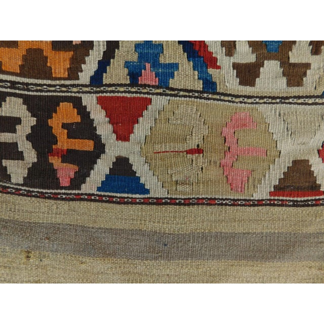 Vintage Handmade Flatwoven Kilim. 3'4"x 3'8" For Sale In Los Angeles - Image 6 of 13