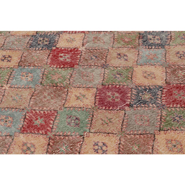 Vintage Zeki Müren Rug With Polychromatic Geometric Patterns, From Rug & Kilim For Sale In New York - Image 6 of 7