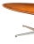 Mid-Century Modern A Florence Knoll Walnut and Chrome Oval Dining Table by g.m. Proctor & Sons For Sale - Image 3 of 8