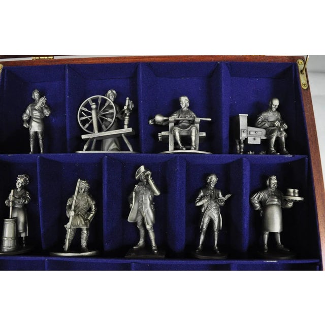 Vintage Franklin Mint 1974 Pewter People of Colonial America Full Figurine Set- 13 Pieces For Sale In Philadelphia - Image 6 of 14