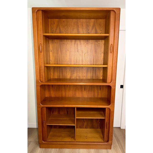 Wood Drylund Mid Century Modern Danish Teak Bookcase Wall Unit, 2pc Located Near Sf, Ca For Sale - Image 7 of 14