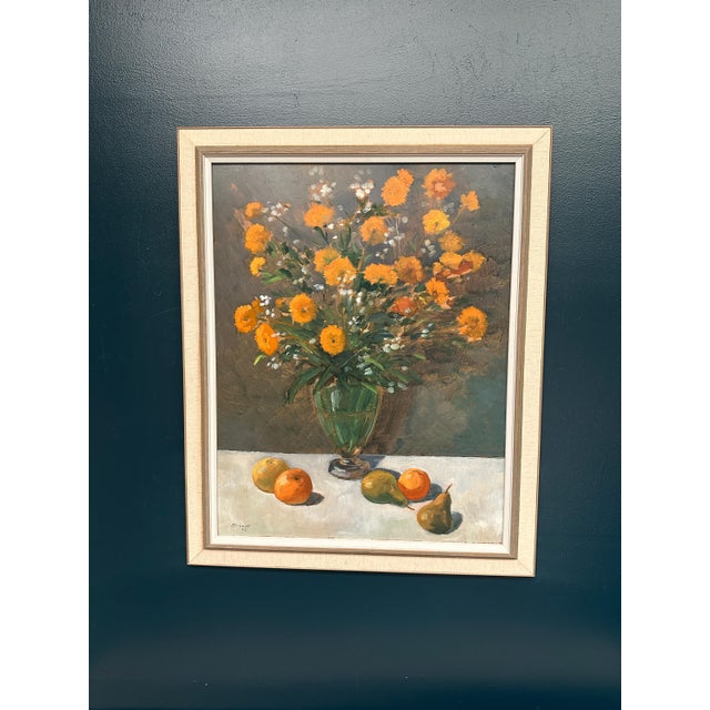 Arne Ericson, Floral Still Life, 1967, Oil Painting on Panel, Framed For Sale - Image 15 of 18