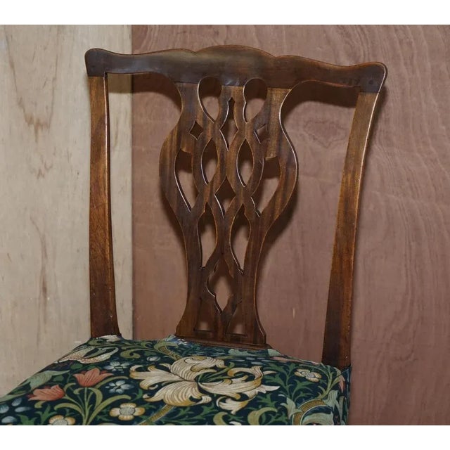 Antique George III Thomas Chippendale Style Dining Chairs by William Morris, 1830s, Set of 8 For Sale - Image 5 of 18