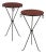 A Pair of Iron and Mahogany Drinks Tables in the Manner of Jean-Michel Frank. For Sale