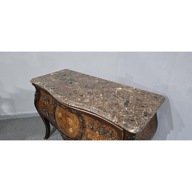 Large French Marquetry Commode For Sale - Image 4 of 14