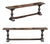 Two English Georgian Period Walnut Benches with Turned Legs and Cross Stretcher For Sale