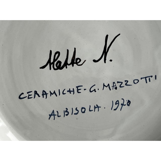 Painted Plate by Giuseppe Mazzotti for Albisola, Italy, 1970s For Sale - Image 3 of 6