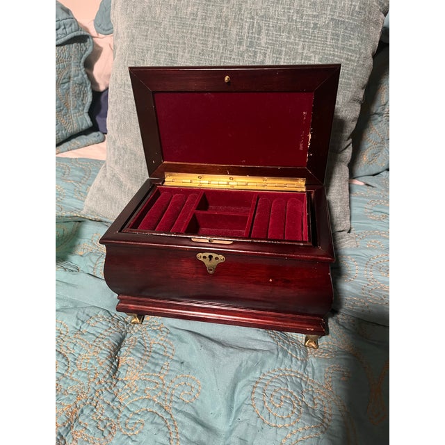 Vintage Mahogany Jewelry Box From “The Commodore” Collection by Rosalco For Sale - Image 9 of 12