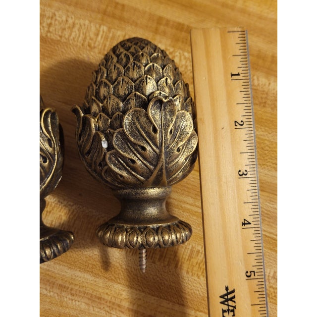 Bronze 1990s French Style Ceramic Acorn Finials For Sale - Image 8 of 11