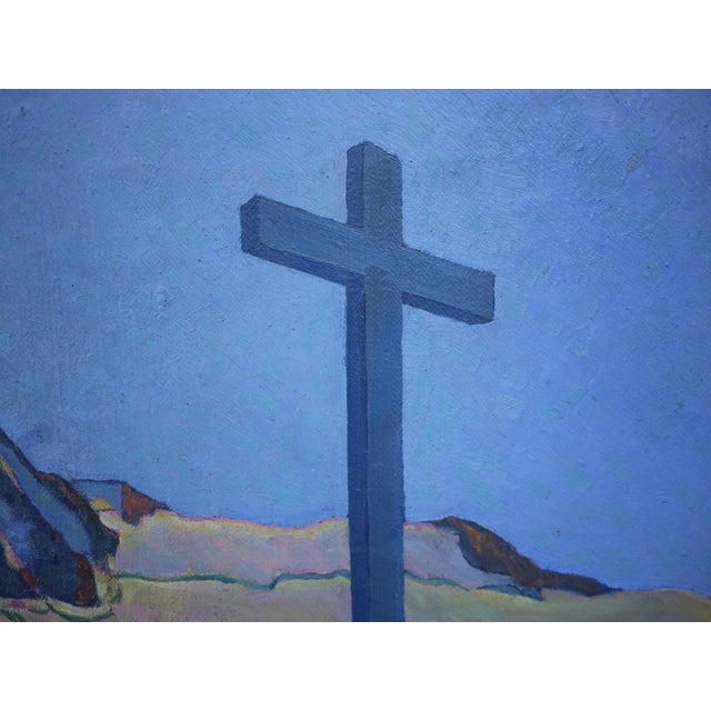 Willi Hans Schwarz, Grossglockner, Austrian Alps, 1920s, Oil Painting on Canvas, Framed For Sale - Image 7 of 15