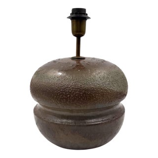 Mid-Century Modern Brown Ceramic Lamp Base, France 1960s For Sale