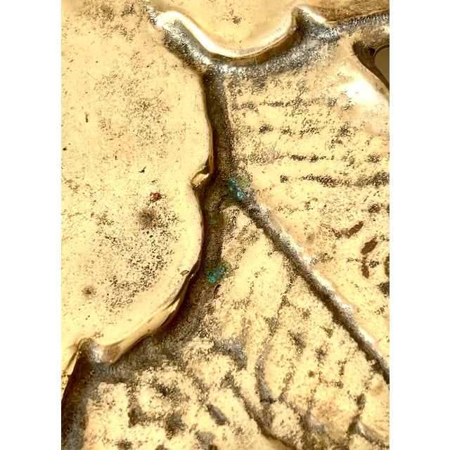 Gold Decorative Gilt Bronze Leaf-Shaped Dish, 1920s For Sale - Image 8 of 9