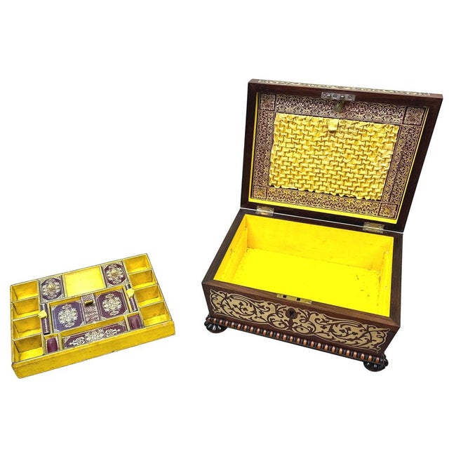 Regency Jewellery Box in Rosewood, 1830 For Sale - Image 12 of 18